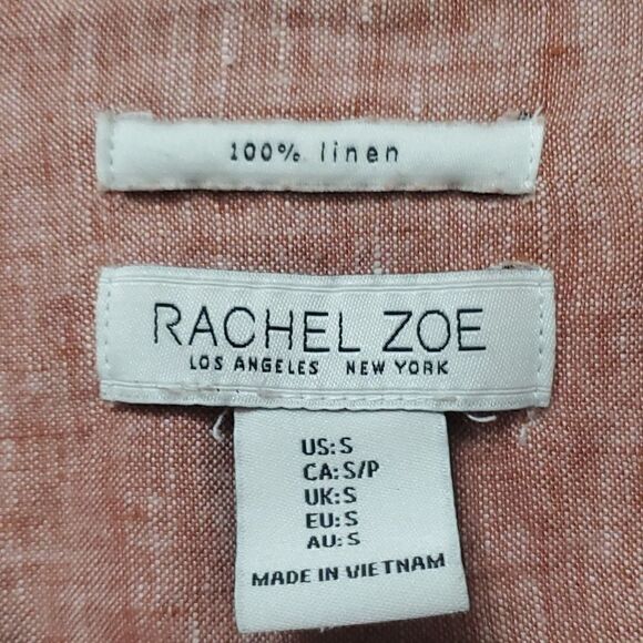 Rachel Zoe womans linen crop blouse, size small - Picture 2 of 4
